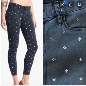 Mother Jeans Looker Ankle Zip in Fleur de Love